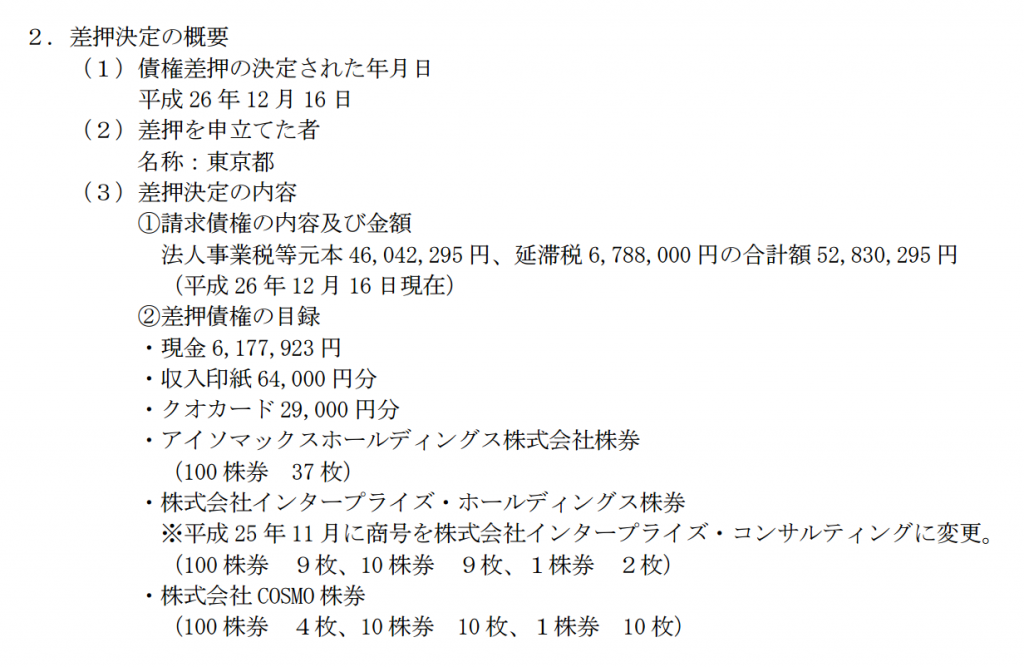 Cash seized by the Tokyo Metropolitan Government