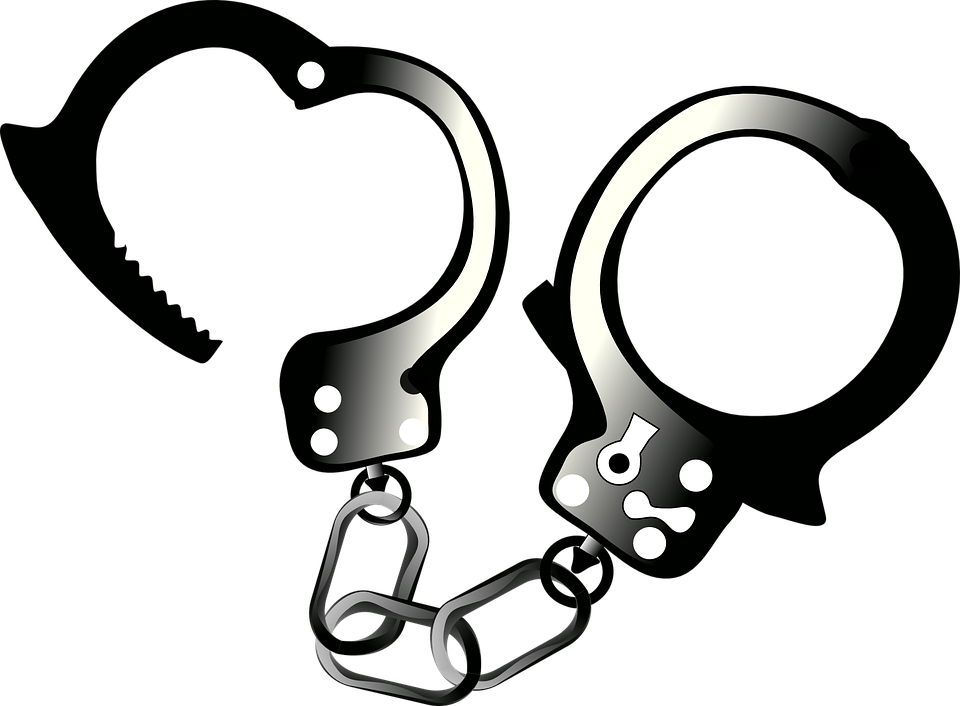 Illustration of open handcuffs